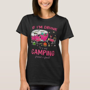 Grappige Flamingo Als Ik Dronken Ben Zijn Het Mijn T-shirt