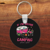 Grappige Flamingo Als Ik Dronken Ben Zijn Mijn Kam Sleutelhanger (Voorkant)