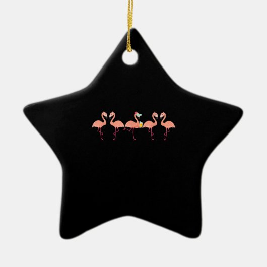 Grappige Flamingo Bachelor Party Cocktail Liefhebb Keramisch Ornament (Voorkant)
