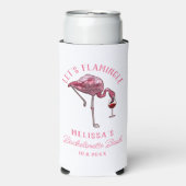 Grappige Flamingo Bachelorette Weekend Feestje Seltzer Blikjeskoeler (Seltzer Voorkant)