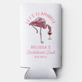 Grappige Flamingo Bachelorette Weekend Feestje Seltzer Blikjeskoeler (Achterkant)