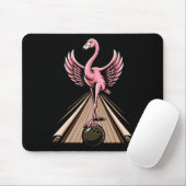 Grappige Flamingo Bowling Speler Bowler Kom Sport Muismat (Met muis)