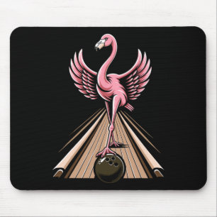 Grappige Flamingo Bowling Speler Bowler Kom Sport Muismat