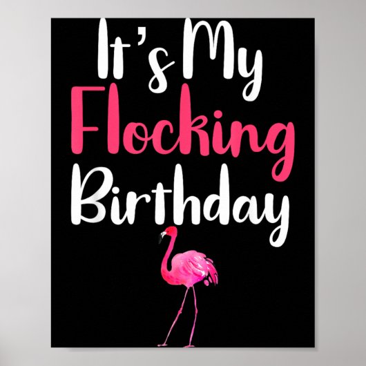 Grappige Flamingo Citaat Het Is Mijn Kuterende Ver Poster (Voorkant)