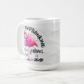 Grappige Flamingo Coffee Mok, Overthinkers Gift Koffiemok (Voorkant links)