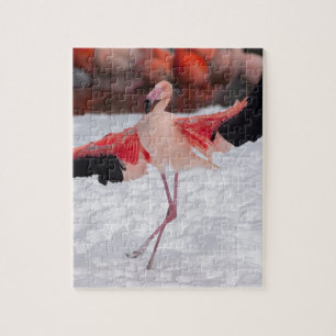 Grappige Flamingo dansen de flamenco Legpuzzel