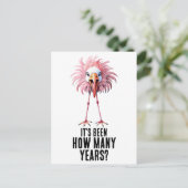 Grappige Flamingo Flocking Shocking Briefkaart (Staand voorkant)