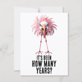 Grappige Flamingo Flocking Shocking Briefkaart