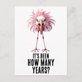 Grappige Flamingo Flocking Shocking Briefkaart