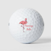 Grappige Flamingo Golfer Spreuken Golfballen (Voorkant)