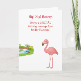 Grappige Flamingo Heup Leeftijd Steek Kaart