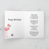 Grappige Flamingo Heup Leeftijd Steek Kaart (Binnen)
