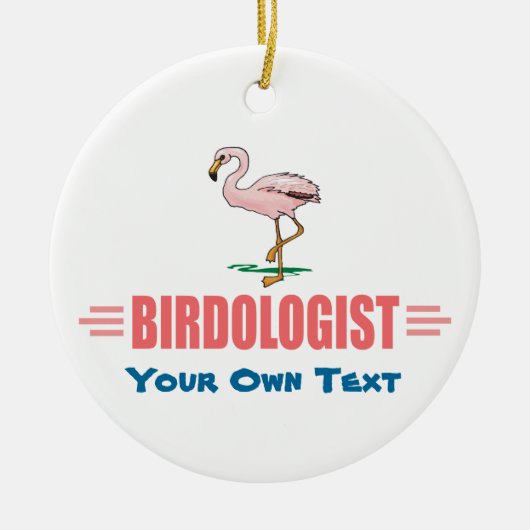 Grappige Flamingo Keramisch Ornament (Voorkant)