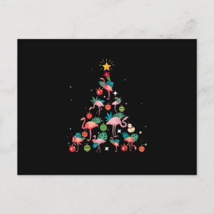 Grappige Flamingo Kerstboom Uitnodiging Briefkaart