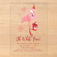 Grappige Flamingo Kerstvakantie Feest