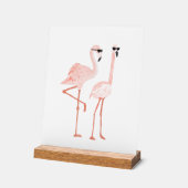 Grappige flamingo kunst acryl bord (Hoek)