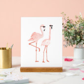 Grappige flamingo kunst acryl bord (Huwelijk)
