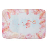 Grappige Flamingo liefhebbers | Flamingo Feather P Badmat (Voorkant)