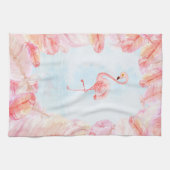 Grappige Flamingo liefhebbers | Flamingo Feather P Theedoek (Horizontaal)