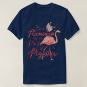 Grappige Flamingo Lover Gift Pigeon Flamingo T-shirt (Design voorkant)