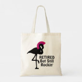 Grappige Flamingo met pensioen maar nog steeds roc Tote Bag (Achterkant)