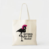 Grappige Flamingo met pensioen maar nog steeds roc Tote Bag (Voorkant)