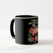Grappige Flamingo Moeder Vraag Uw Vader Retro Trop Mok (Voorkant links)