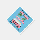 Grappige Flamingo Onze Koppel Rockt Servet (Hoek)