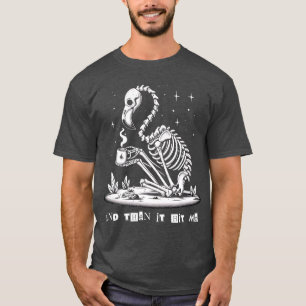 Grappige flamingo Skelet vogel Gothic Mannen Vrouw T-shirt