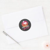 Grappige Flamingo T-shirts Ronde Sticker (Envelop)