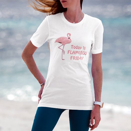 Grappige Flamingo Vrijdag Thema T-shirt