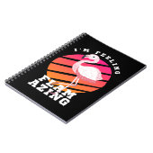 Grappige Flamingo Woordgrap Voelend Vlammend Notitieboek (Linkerzijde)