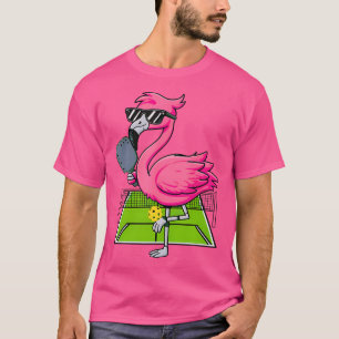 Grappige Flamingo Zonnebril Spelen Pickleball Flam T-shirt