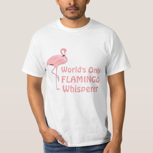 Grappige Flamingofluisteraar T-shirt (Voorkant)