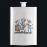 Grappige Flask met Muis Muziek Band Flacon<br><div class="desc">Funny Flasks with Musical Mouse Band - Cartoon Animal Drawing Mouses Love Music - Kies / Voeg uw unieke tekst / kleur - Maak uw speciale flescadeau - Formaat wijzigen en verplaatsen of verwijderen en voeg elementen / tekst toe met aanpassingstool! - Tekenen en ontwerpen door MIGNED. Je kunt mijn...</div>