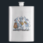 Grappige Flask met Muis Muziek Band Flacon<br><div class="desc">Funny Flasks with Musical Mouse Band - Cartoon Animal Drawing Mouses Love Music - Kies / Voeg uw unieke tekst / kleur - Maak uw speciale flescadeau - Formaat wijzigen en verplaatsen of verwijderen en voeg elementen / tekst toe met aanpassingstool! - Tekenen en ontwerpen door MIGNED. Je kunt mijn...</div>