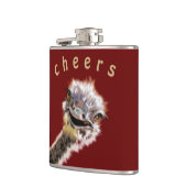 Grappige Flask Speelse struisvogel gejuich - aange Heupfles (Links)