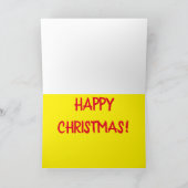 Grappige Flat Pack Kerstcadeau Cartoon Feestdagen Kaart (Binnen)