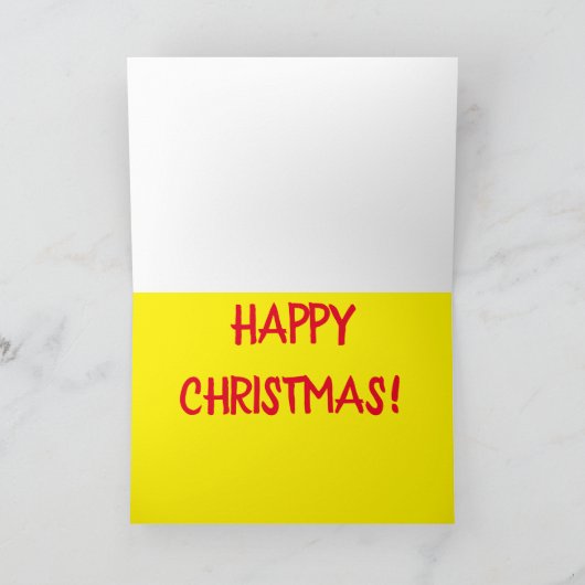 Grappige Flat Pack Kerstcadeau Cartoon Feestdagen Kaart (Binnen)