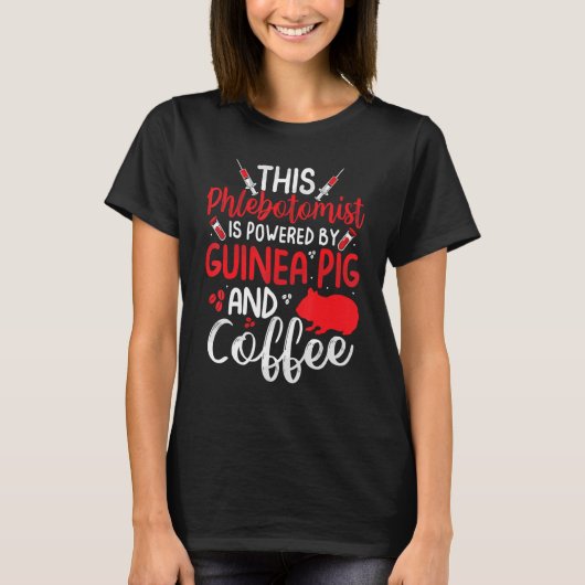 Grappige flebotomie flebotomist Grappige cavia lie T-shirt (Voorkant)