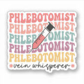 Grappige flebotomist ader fluisteraar flebotomie sticker (Voorkant)