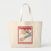 Grappige flebotomist Ik Omga met prikken Grote Tote Bag (Voorkant)