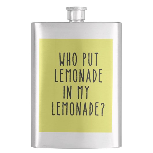 Grappige fles met limonade tekst heupfles (Voorkant)
