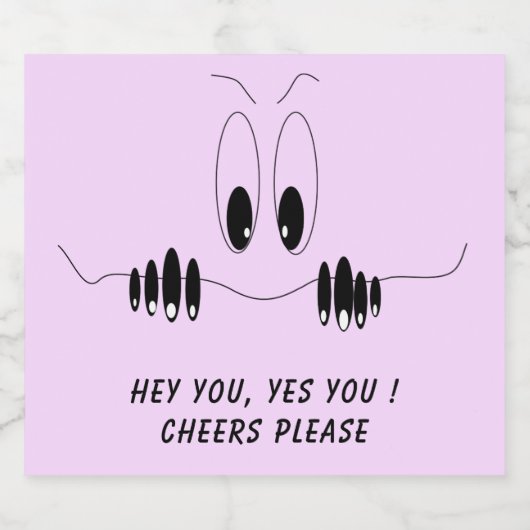 Grappige flesetiketten Curiosity Eyes - aangepaste Bier Etiket (Enkel label)