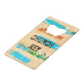 Grappige flesopener creditkaart flessenopener (Voorkant Gekanteld)