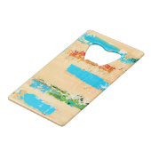 Grappige flesopener creditkaart flessenopener (Achterkant Gekanteld)