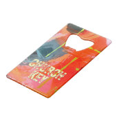 Grappige flesopener creditkaart flessenopener (Voorkant Gekanteld)