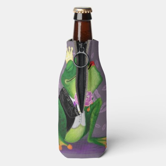 Grappige Flessenkoeler met Kikkerprins Flesjeskoeler (Fles Achterkant)