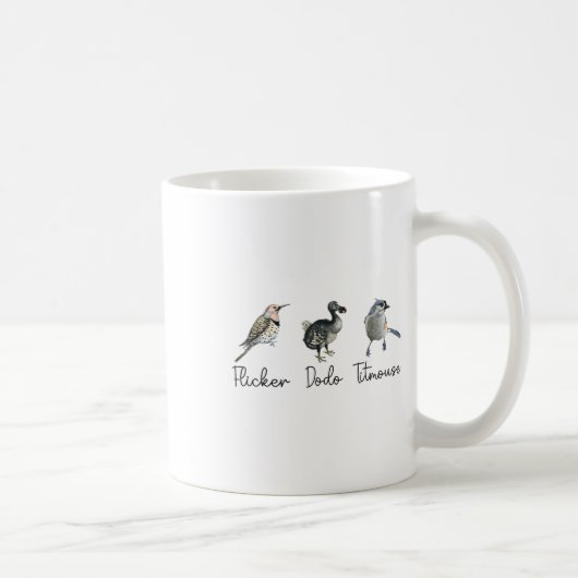 Grappige Flicker Dodo Titmouse Koffiemok (Rechts)