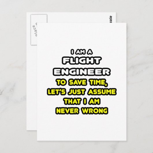 Grappige Flight Engineer T-shirts en geschenken Briefkaart (Voorkant / Achterkant)